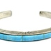 Native American Navajo Sterling Silver Bracelet With Turquoise Stone