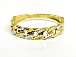  Mesmerizing 18KT Two-Tone White Gold & Yellow Gold Ring