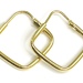  Shine With Opulence: 18KT Yellow Gold Square Hoops