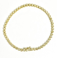  Classic 18KT Yellow Gold Diamond Tennis Bracelet .50 ctw
