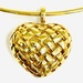 Tiffany & Co 18KT Yellow Gold Vannerie Basket Weave Heart Choker