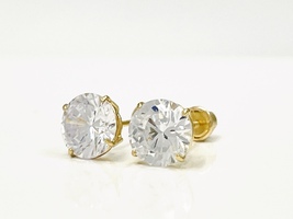  Dainty 14K Yellow Gold Cubic Zirconium Studs