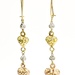 Divine Feminine: 14K Tri Tone Dangling Hearts Earrings 