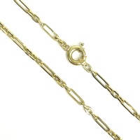  Classy 18KT Yellow Gold Varied Paperclip Chain Necklace