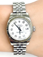 Luxurious Rolex Datejust Diamond Watch 171974 SS with 18K Bezel 
