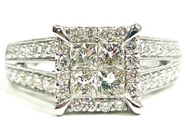  Illuminating 14KT White Gold Diamond Ring