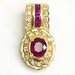 Look Like a Royalty: 18KT Yellow Gold Ruby & Diamond Pendant
