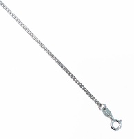 Subtle Sparkle: 18K White Gold Flat Micro Curb Chain 18"