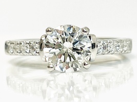  Eternal Sophistication: 14KT White Gold Diamond Ring 1.20 ctw 