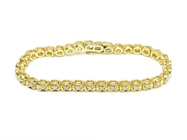  Embodiment of Sophistication: 14KT Yellow Gold Bracelet with Diamonds
