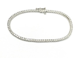  Classic 10KT White Gold Diamond 2.50 ctw Tennis Bracelet