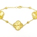  Stay On Trend: 21KT Yellow Gold Clover Bracelet