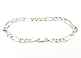  Delicate Luxury: 18K White Gold Chain Bracelet 8"
