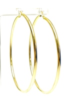 Flaunt Your Style: 18KT Yellow Gold Hoop Earrings