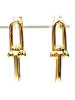  Uniquely Radiant: 18KT Yellow Gold Earrings