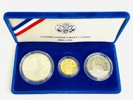 1886-1986 United States Liberty Proof Ellis Island 3 Coin Set