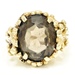 Unique Look: 10K Yellow Gold Smokey Quartz Ring Size 6