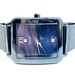 Guess Rectangular Stainless Steel Blue Ionic Plated Mesh Bracelet Watch U1074G2