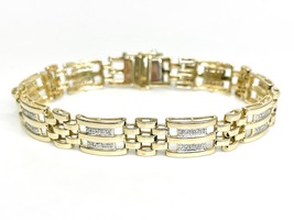 Men's 10K Yellow Gold .50 ctw Diamond Bracelet