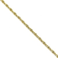  Simple Elegance: 18K Yellow Gold Mariner Link Chain Necklace 17.5"
