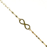  Eternal Love: 10K Yellow Gold Youth Infinity Charm Necklace 12" - 16"