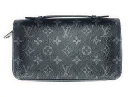 Sleek Louis Vuitton Monogram Eclipse Zippy XL Long Wallet Black