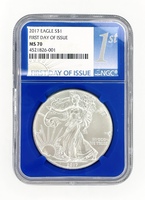 A Legacy: Bullion Silver Eagle 0.999% MS70