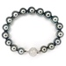  Elegant 18K White Gold South Sea Pearl and Diamond .75 ctw Bracelet