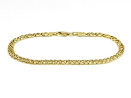  Exquisite 14K Yellow Gold Chain Bracelet 7.5"