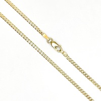  Classic Charm: 14K Yellow Gold Mini Curb Chain 18"