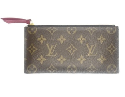 Glamorous Louis Vuitton Monogram Felicie Chain Wallet Zippered Insert Fuchsia