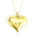  For The Romantics: 14K Yellow Gold Heart Pendant Necklace 30"