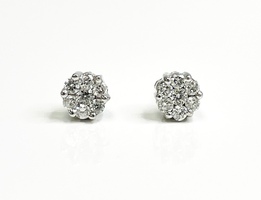  Quiet Luxury: 18K White Gold Diamond .15 ctw Diamond Earrings