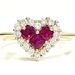  Enchanting 14K Yellow Gold Ruby Ring with Natural Diamonds .45 ctw Size 7