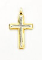  Style By Faith: 10K Yellow Gold Diamond .20 ctw Cross Pendant