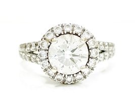  Premium 14K White Gold 2.38ctw Lab Grown Diamond Ring Size 6