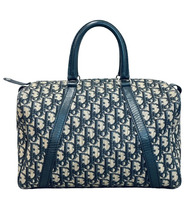 Classy and Functional: Christian Dior Monogram Boston Navy Blue Handbag