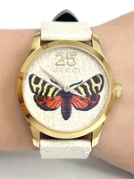 Timely Gucci G-Timeless Moth White Dial Watch