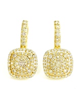  Exquisite 18K Yellow Gold Diamond 1.40 ctw Earrings