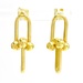 Modern 18K Yellow Gold Chain Link Earrings