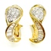  Radiant 14K Yellow Gold Diamond .76 ctw Earrings with Omega Back Closure