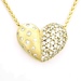  Symbol of Love: 14K Yellow Gold and Diamond 2.0 ctw Heart Pendant Necklace 