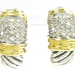 Stunning David Yurman 18K/925 Diamond .1 ctw Earrings