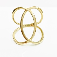  Refined Look: 14K Yellow Gold Infinity Ring Size 6.5