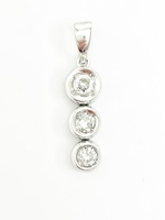  Luminous 3-Stone .50 ctw Diamond Platinum Pendant