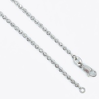  Undeniable Luxury: 18K White Gold Chain Necklace 17.25"
