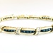 Remarkable 14K Yellow Gold .66 ctw Diamond Sapphire Bracelet 7"