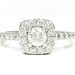 Elegant 10K White Gold 1.0 ctw Diamond Ring Size 7.5 