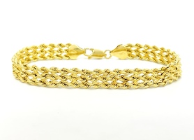 Dashing 14K Yellow Gold Bracelet 7"