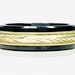  Peak Fashion: Hi-Tech Black Ceramic Ring with 10K Yellow Gold Size 9.5